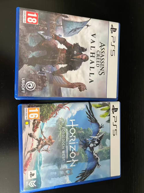 Playstation 5 with control and games