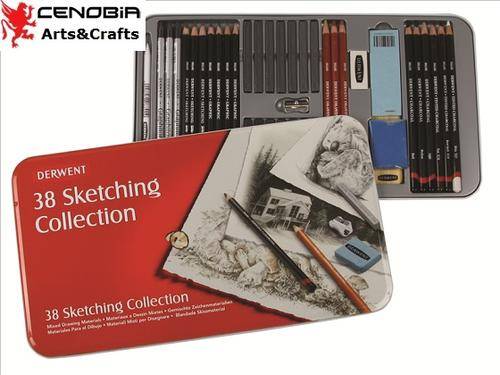 Derwent Sketching Collection, Metal Tin, 38 Count (34307)