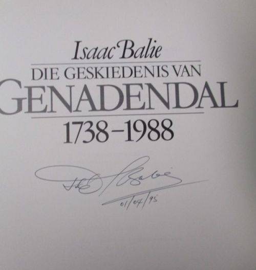 DIE GESKIEDENIS VAN GENADENDAL 1738-1988