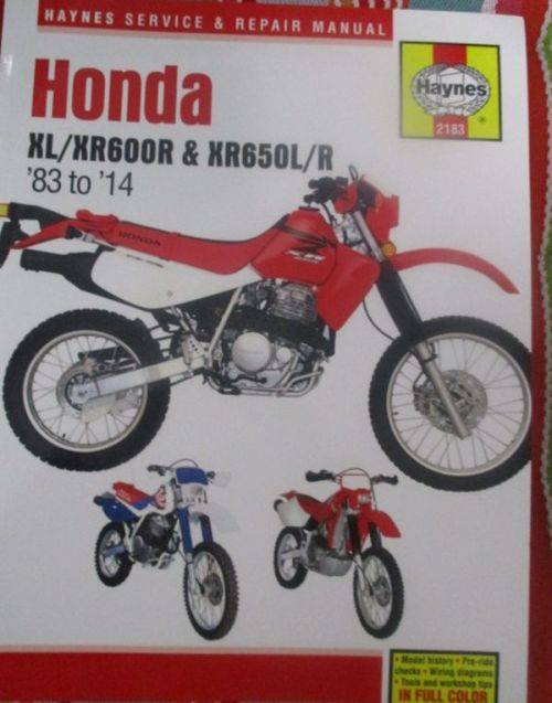 HONDA XL/XR600R & XR650L/R Haynes service and repair Manual '83-'14