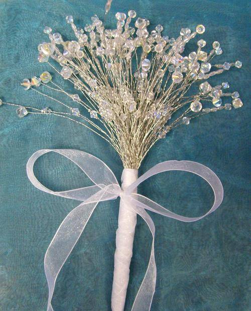 BEADED BRIDAL BOUQUET.