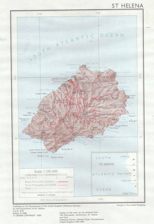 MAP OF ST HELENA.