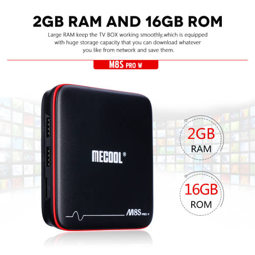 Mecool M8S Pro W (2GB/16GB) Android 7.1 TV Box** Netflix,Showmax**+ FREE Wireless Mini Keyboard