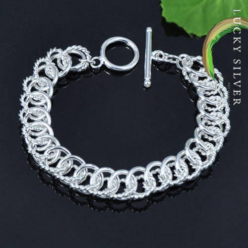 Silver Mottled Weave Bracelet - (Delivery 3 - 5 Days)