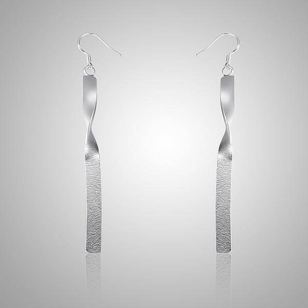 Silver Twist Earrings