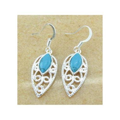 Silver Gemstone Leaf Design Earrings. Beautifull and elegant!! Buy Now!! LOCAL STOCK