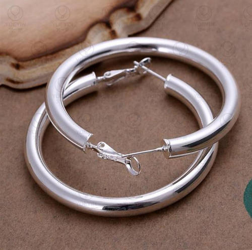 Silver Designer Hoop earring LOCAL STOCK Quick delivery