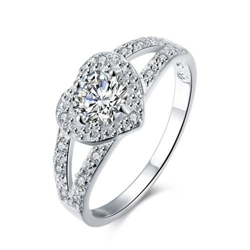 Sterling Silver - filled Ring #8 with simulated diamonds at LOW price NOW IN LOCAL STOCK 3 - 5  days