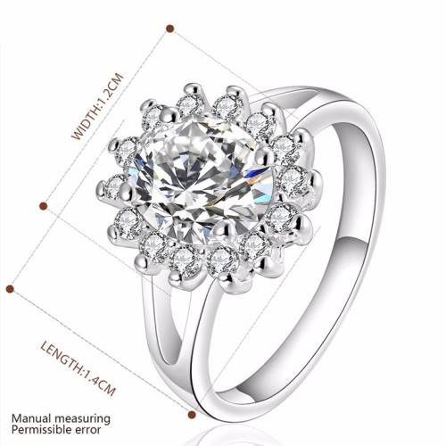 Fantastic price!! Sterling Silver - filled Ring with simulated diamonds at LOW LOW price