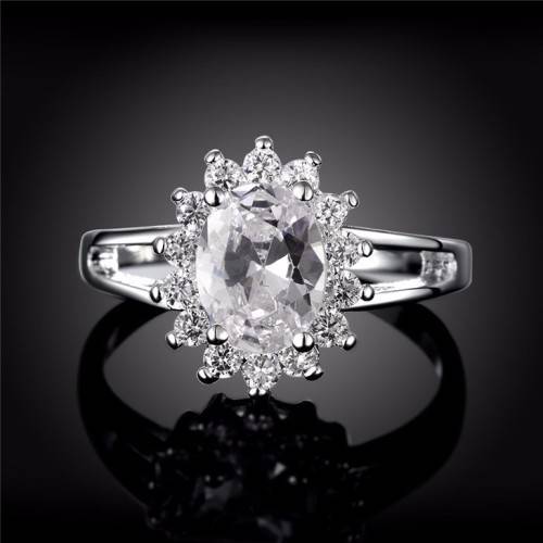 Fantastic price!! Sterling Silver - filled Ring with simulated diamonds at LOW LOW price