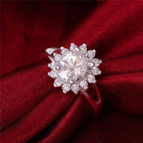 Fantastic price!! Sterling Silver - filled Ring with simulated diamonds at LOW LOW price