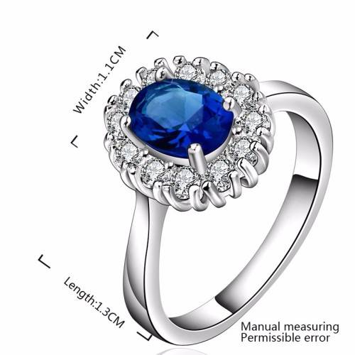 Sterling Silver - filled Ring with simulated diamonds size 8 LOCAL STOCK