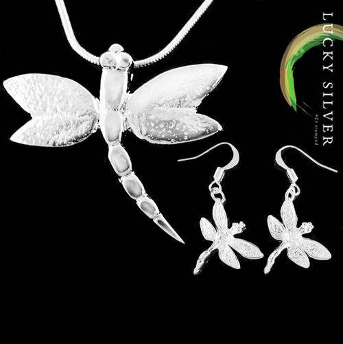 925 Sterling Silver Necklace & Earrings Set