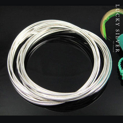 NEW! 925 Sterling Silver EP Ten-Interlinked BANGLES - In Stock & Ready to Ship!!!