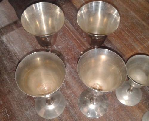 Silver Plated Wine & Sherry Goblets