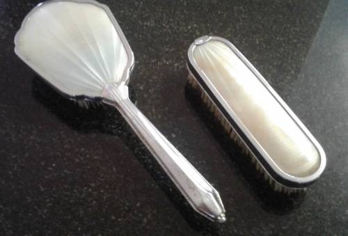 Victorian Style  Hair Brushes (silver plated)