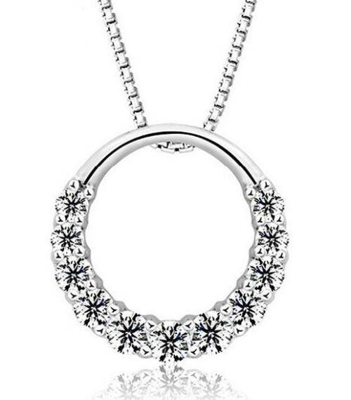 Beautiful  Sterling Silver S925 Woman 11PCS Zirconia Crystal