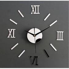 Stylish 3D DIY Clock Decoration Mirror Stickers Wall Art Home Decoration