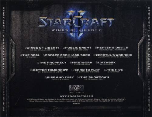 Starcraft II - Wings Of Liberty Soundtrack (CD) [New]