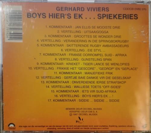 Boys Hier`s Ek - Spiekeries (Gerhard Viviers)(CD)