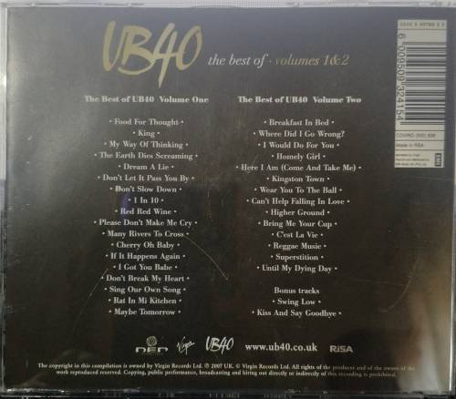 UB40 - The Best Of - Volumes 1 and 2 (2-CD)