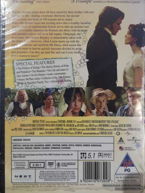 Pride and Prejudice (2005) (DVD) [New]