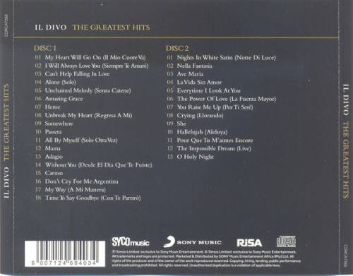 IL Divo - The Greatest Hits (2-CD)