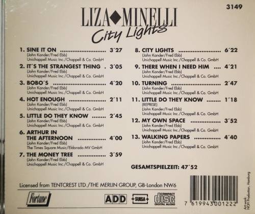 Liza Minelli - City Lights (CD)