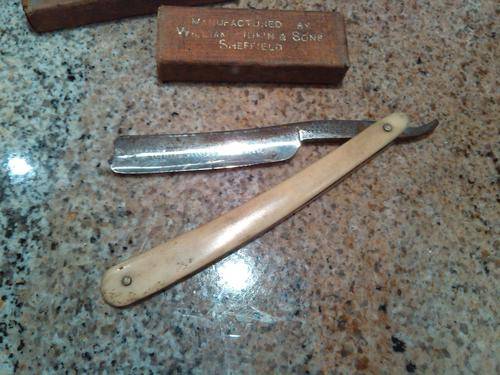 Vintage Straight Razor "Cut-throat" W Hukin & Sons Sheffield