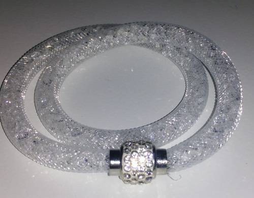 STUNNING!! MESH BRACELET WITH SWAROVSKI ELEMENTS