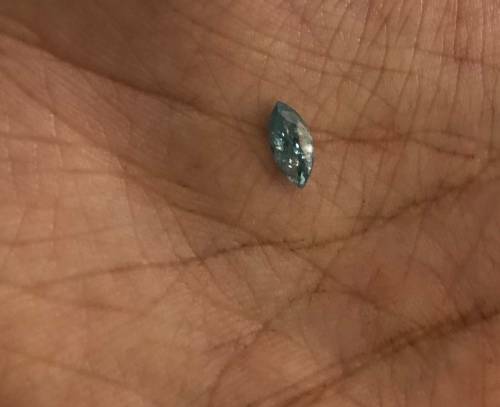 Stunning 0.55ct NATURAL ENHANCED Sparkling Rare Sky Blue Fancy Color Marquise Cut Diamond i1