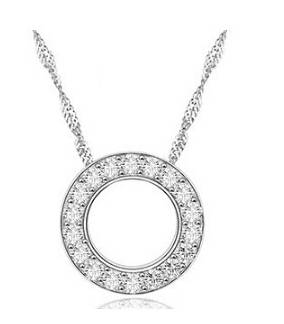 EXTRAORDINARY!! WHITE GOLD PLATED SIMULATED DIAMOND NECKLACE PENDANT ERV R999