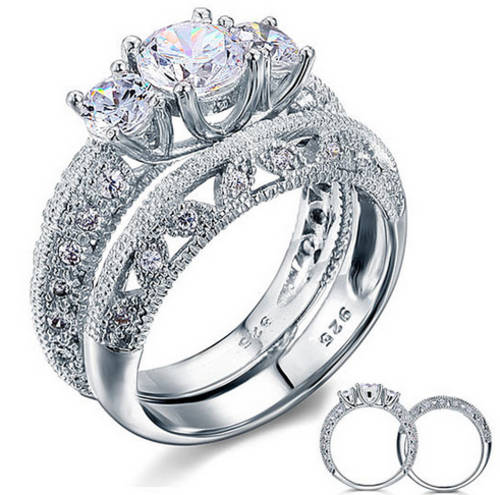 PHENOMENAL!! STERLING SILVER WITH 1.5 CT LAB CREATED DIAMOND RING SIZE 7.17.3MM/O ERV R2499
