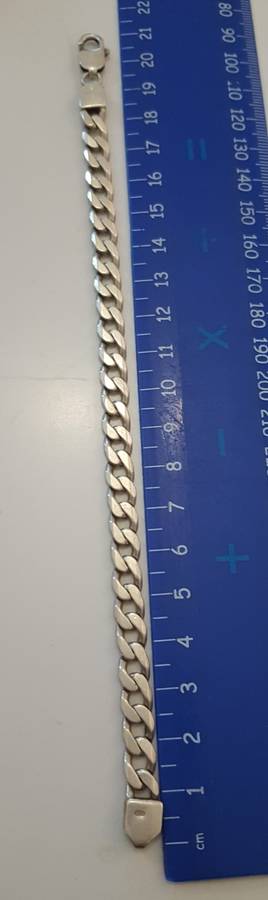 Sterling silver gents hand chain