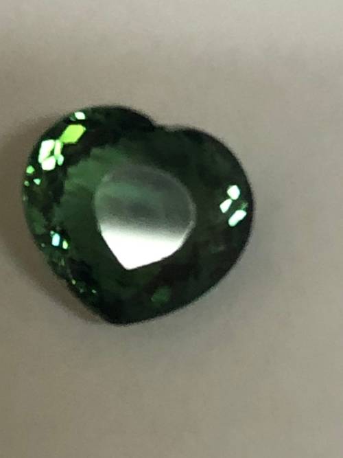 rare heart shaped paraiba tourmaline bluish green with valuation certificate
