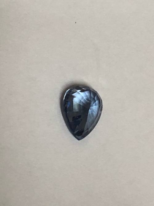 Pear sapphire natural earth mined with valuation certificate