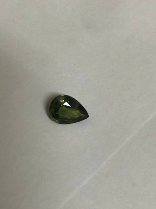 Pear sapphire natural earth mined with valuation certificate