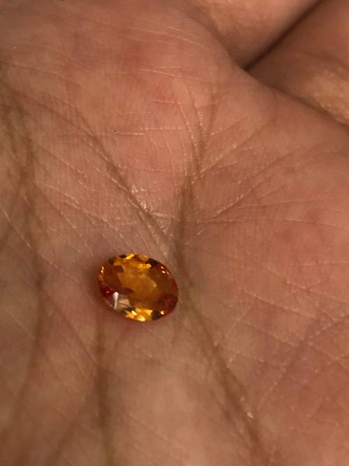 Oval rose sapphire natural earth mined with valuation certificate