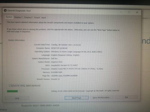 Dell Inspiron 5521 i7 1000GB HD, 8GB Ram, 2GB Graphics and Full HD Display