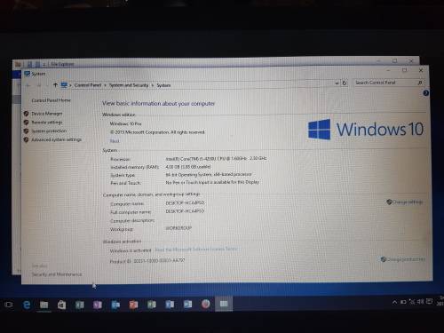 Acer Aspire E1-572  i5 4th Gen, 750GB HD and 4GB Ram