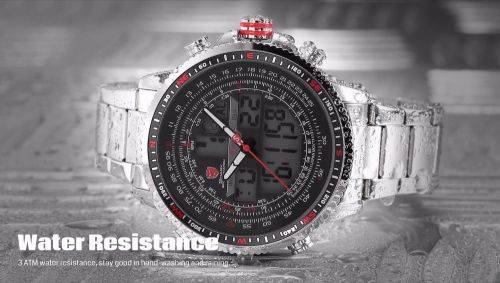 Genuine Shark Black Men Steel Quartz Army Watch  Ref14