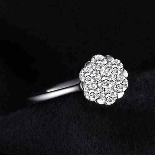 925 Solid Sterling Silver 0.4ct Cubic Zirconia Ring 925 Sterling Silver   - Ring Size 7