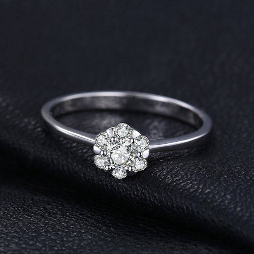 925 Solid Sterling Silver 0.4ct Cubic Zirconia Ring 925 Sterling Silver   - Ring Size 7