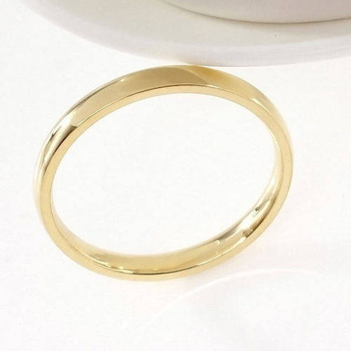 4mm Stainless Steel Polished Wedding Engagement Ring Gold Size 12