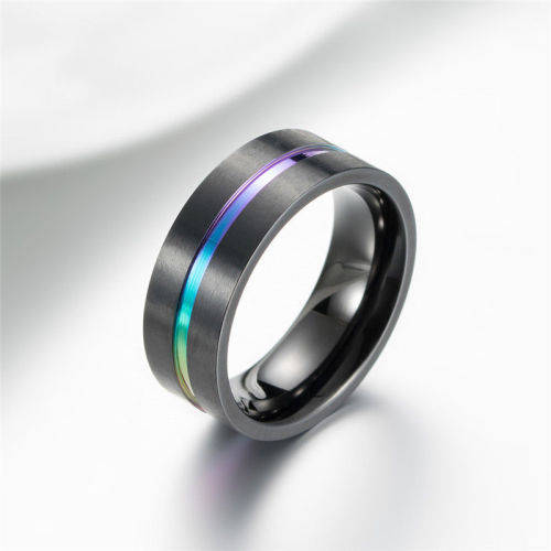 Stainless Steel Wedding Ring Black Engagement Band Size 13