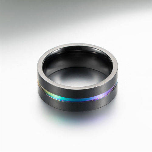 Stainless Steel Wedding Ring Black Engagement Band Size 13
