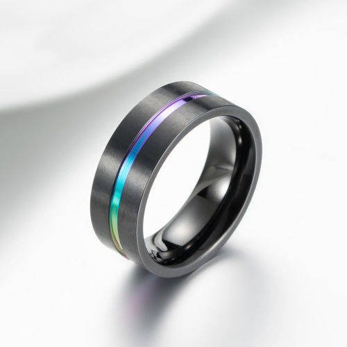Stainless Steel Wedding Ring Black Engagement Band Size 13