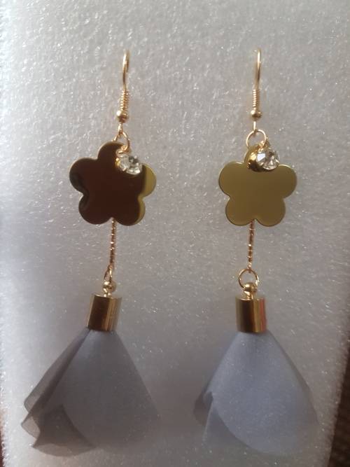 Fashion Bohemian Long Dangle Earrings - Gray