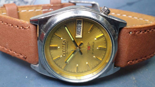 Vintage Citizen 21J Mechanical Automatic Day&Date Movement Mens Wrist Watch
