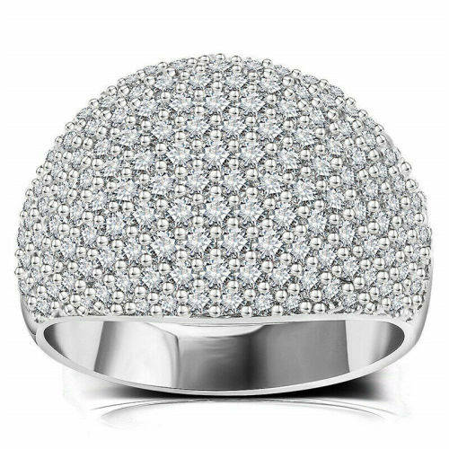 Silver Blue Gemstone Ring Wedding Fine Jewelry Size 7